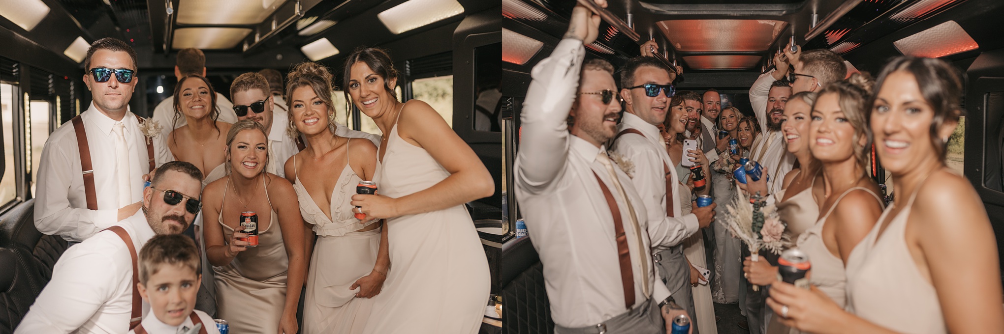 party bus wedding photo