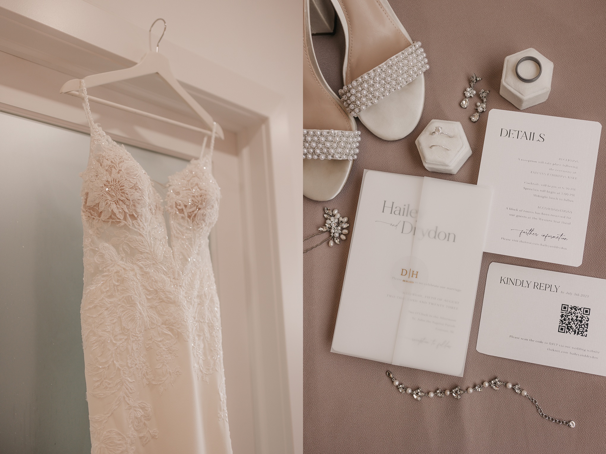 luxury wedding bridal details
