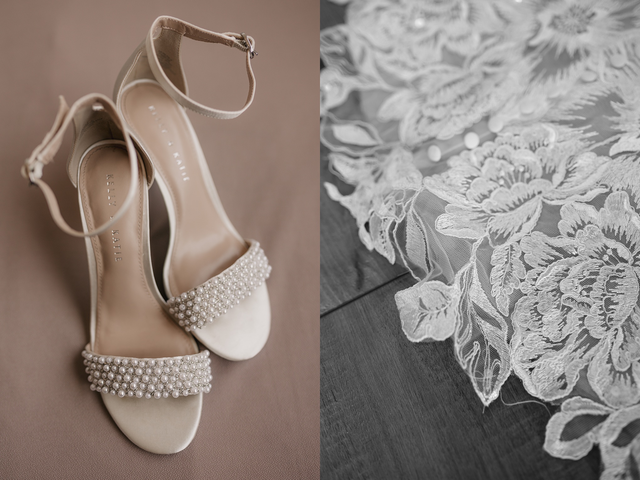 Brides details pearl heels