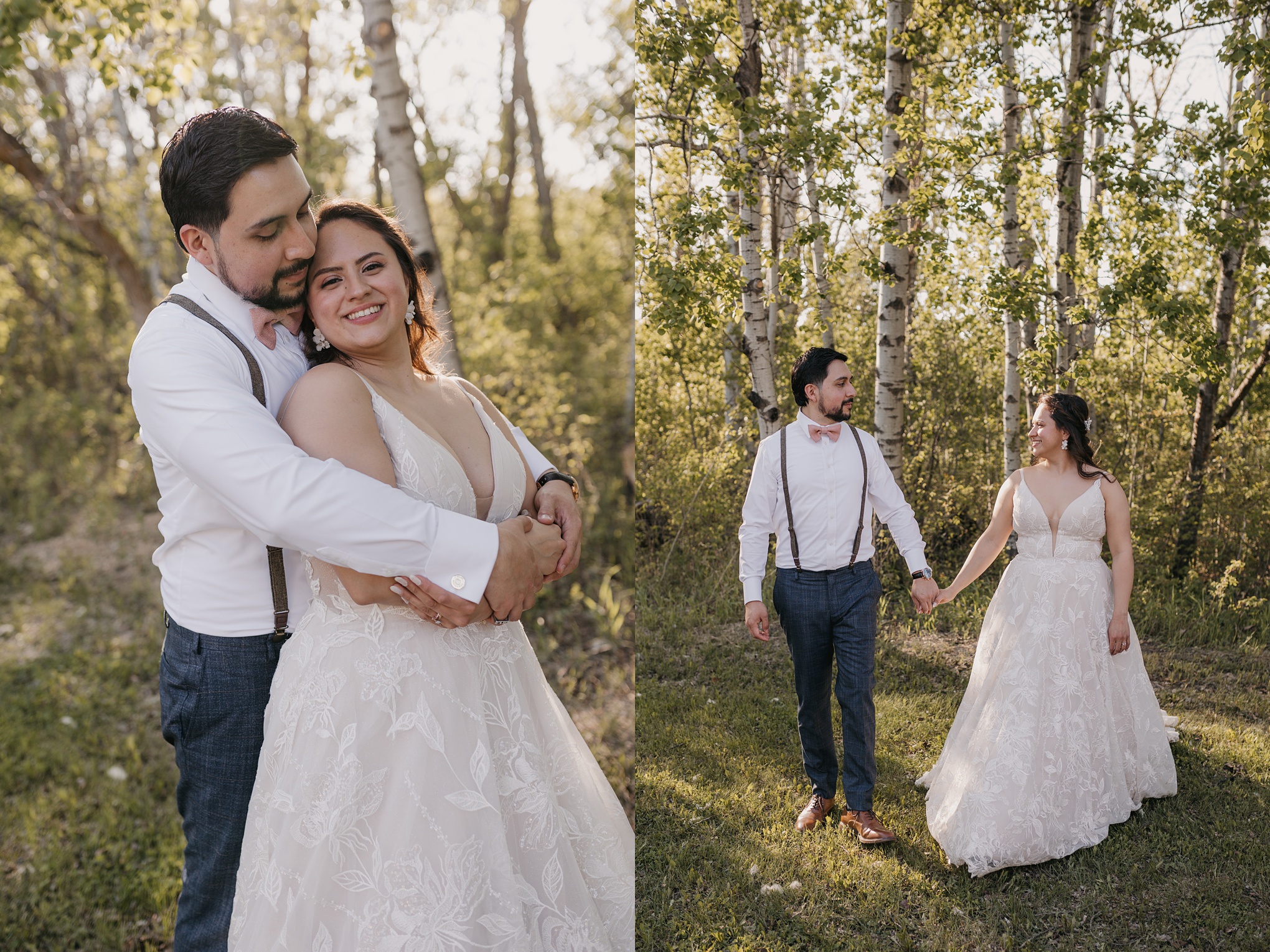 Golden hour wedding photos
