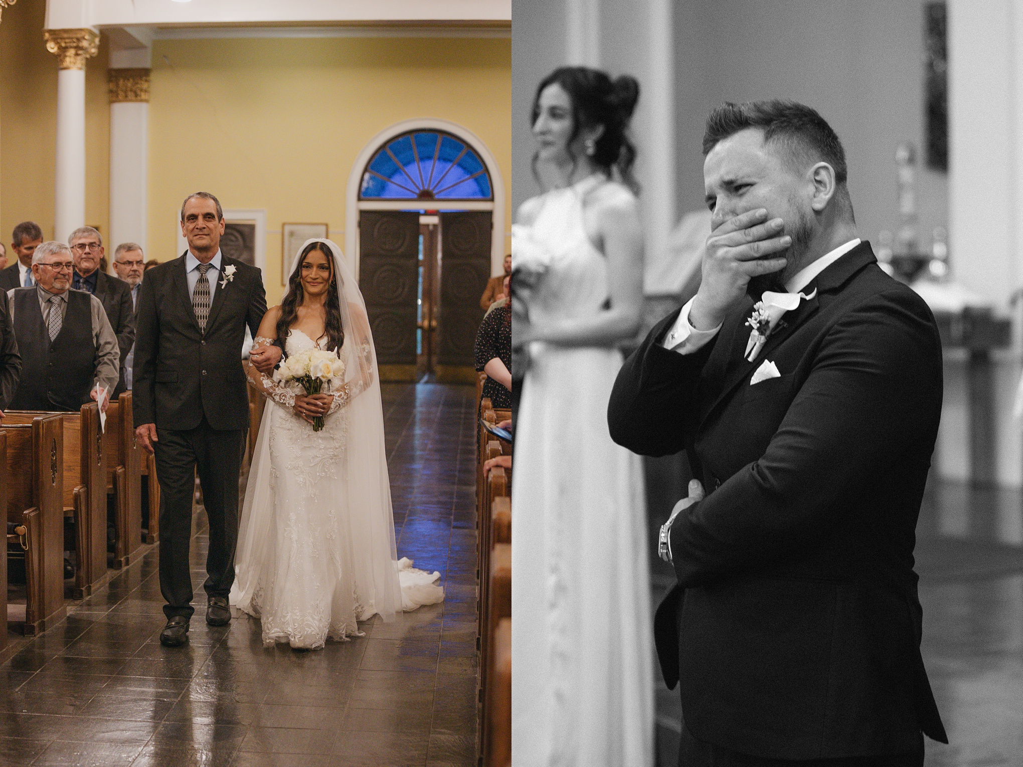 Grooms heartfelt reaction to his bride photo