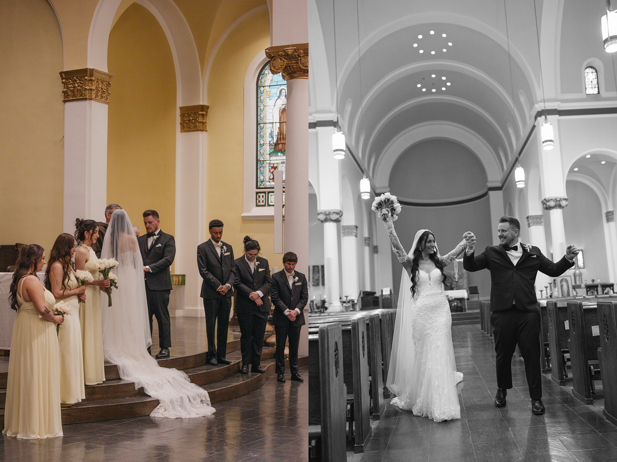 Romantic wedding at holy rosary cathedral photos