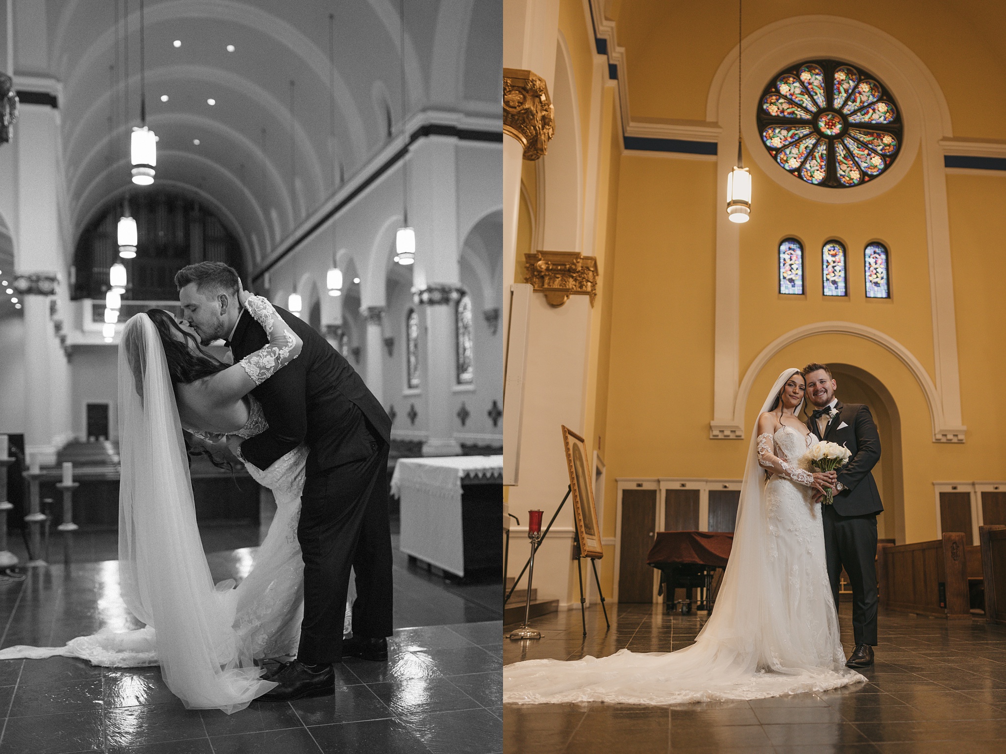 Romantic wedding at holy rosary cathedral photos