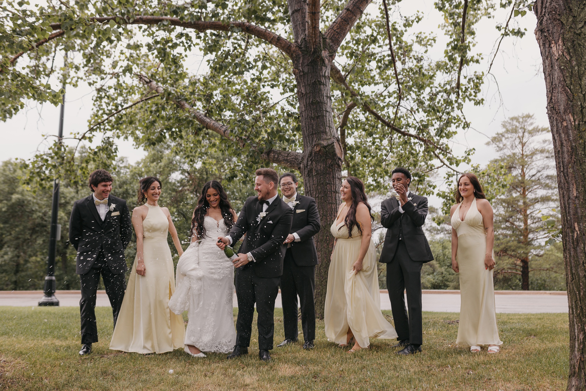 champagne pop wedding photos regina
