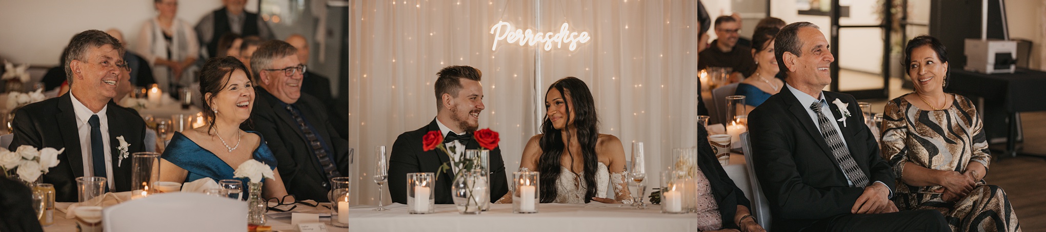 Neon sign wedding photos
