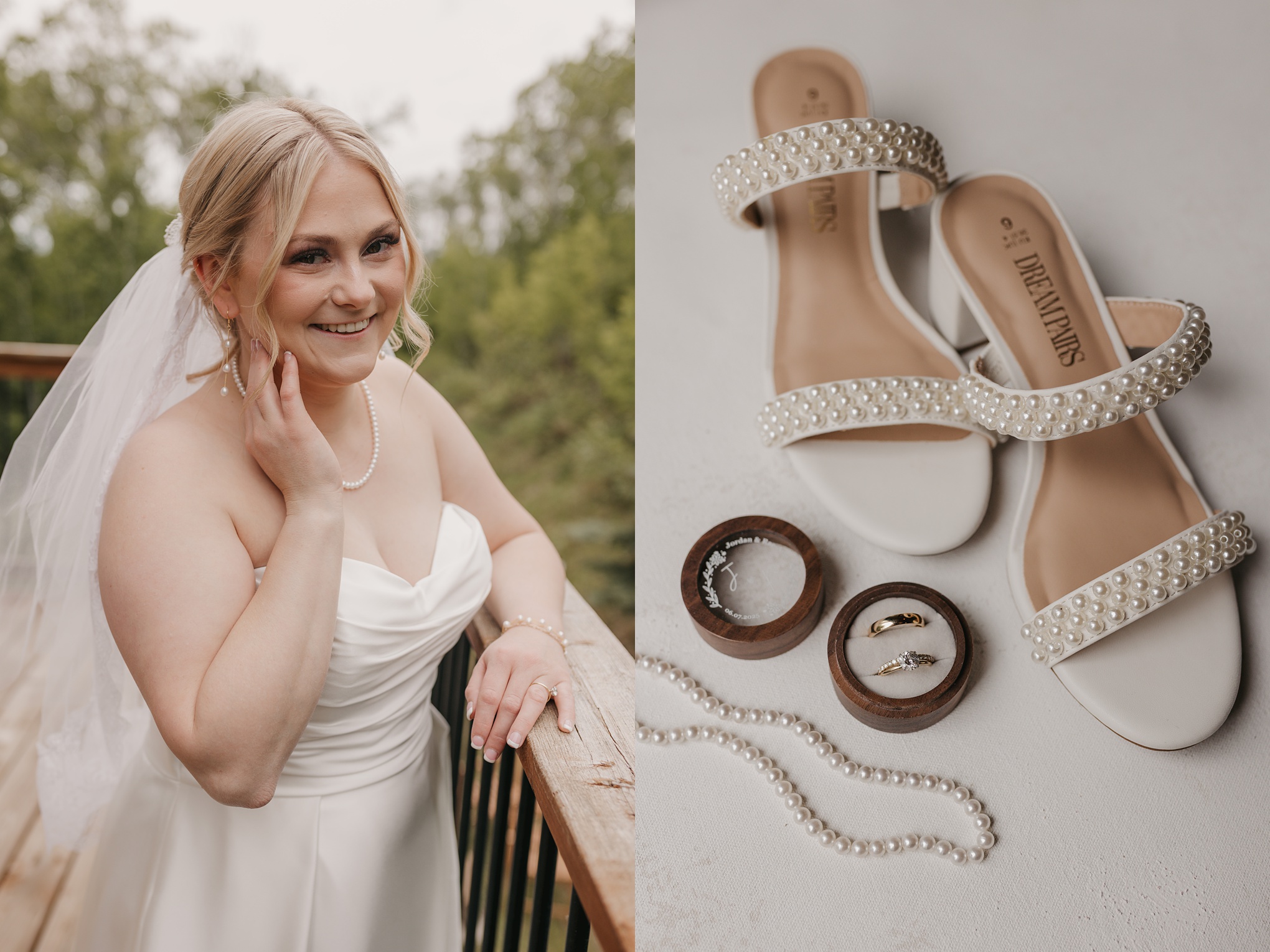 Pearl heels wedding photo