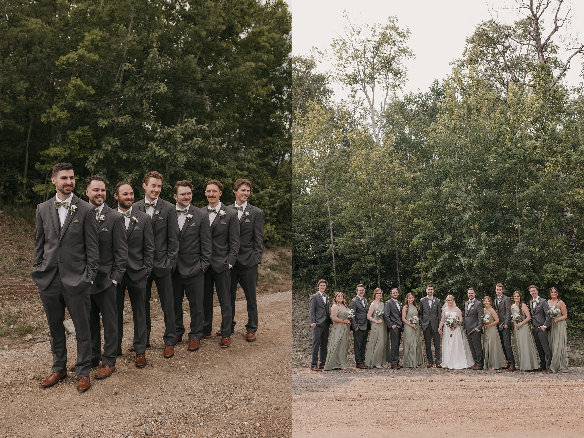 Sage and grey wedding pictures