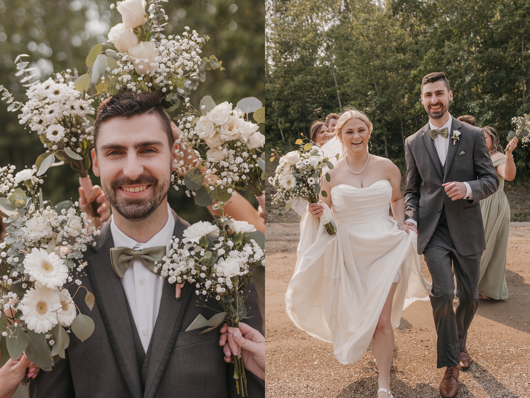 Sage and grey wedding pictures