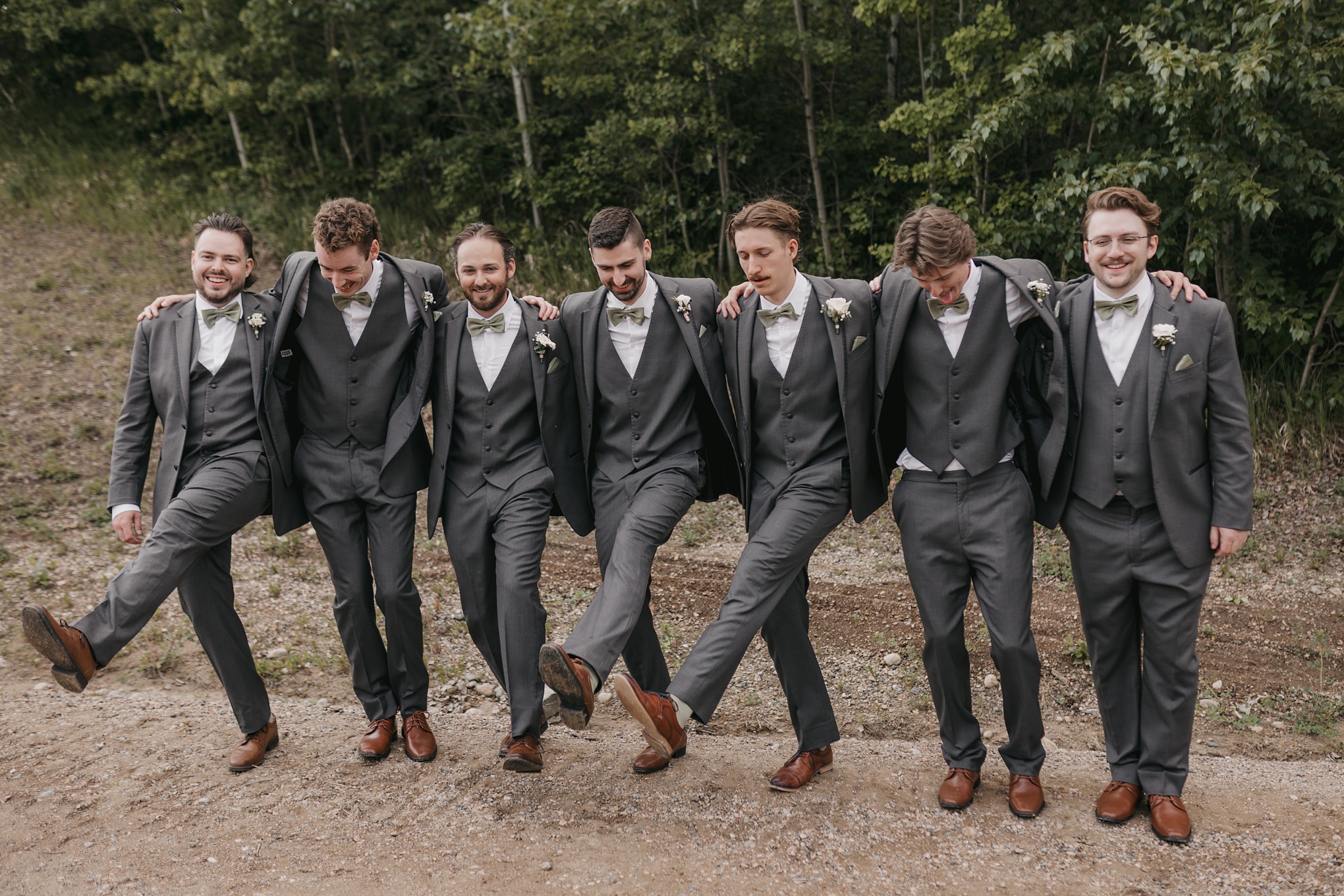 Sage and grey wedding pictures