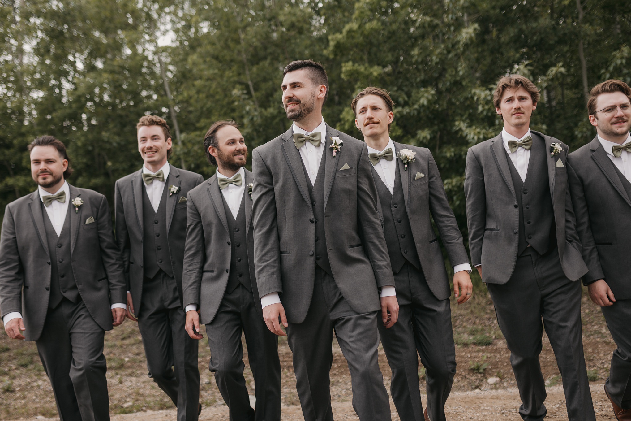 Sage and grey wedding pictures