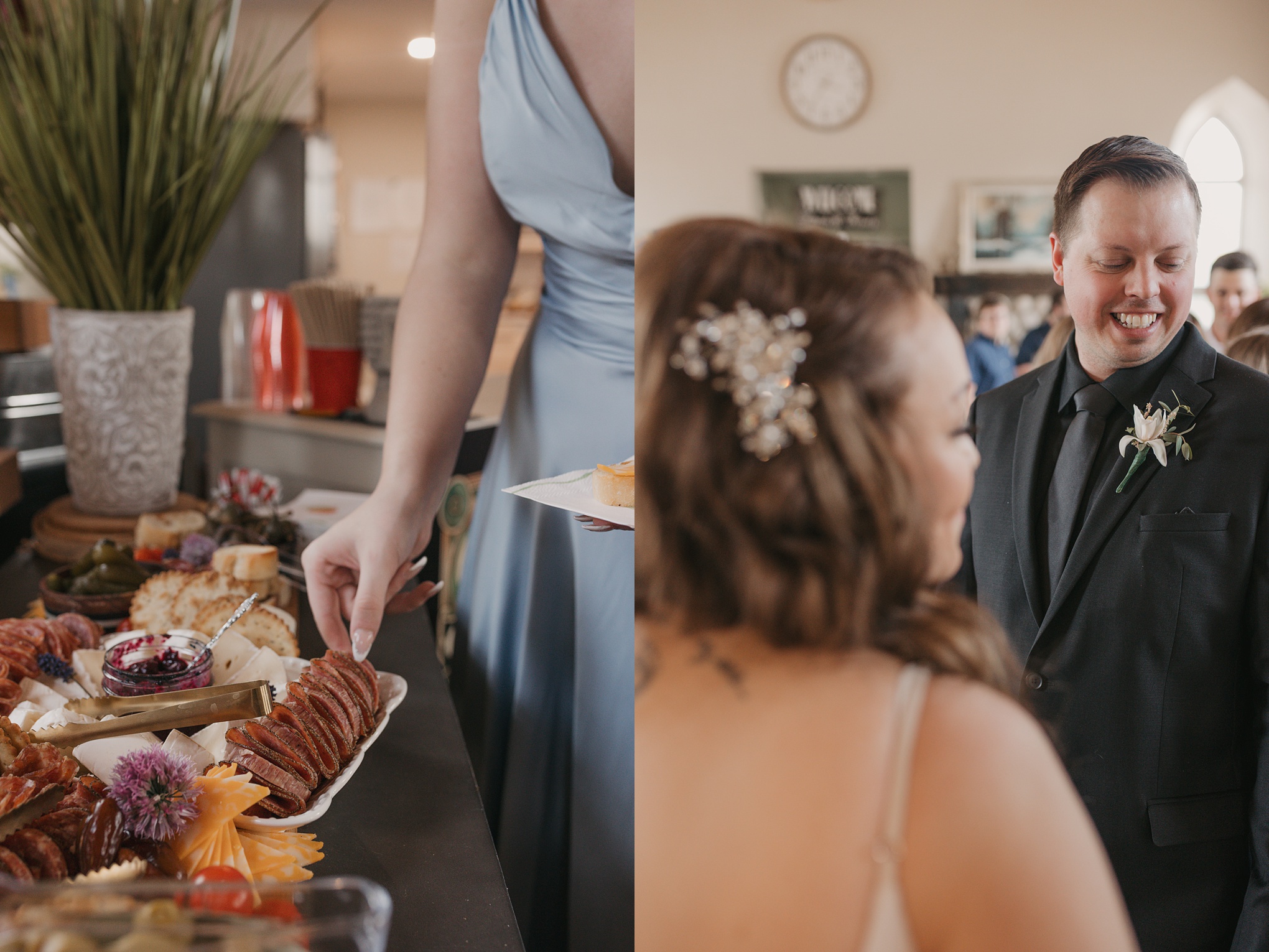 Charcuterie board for wedding guests