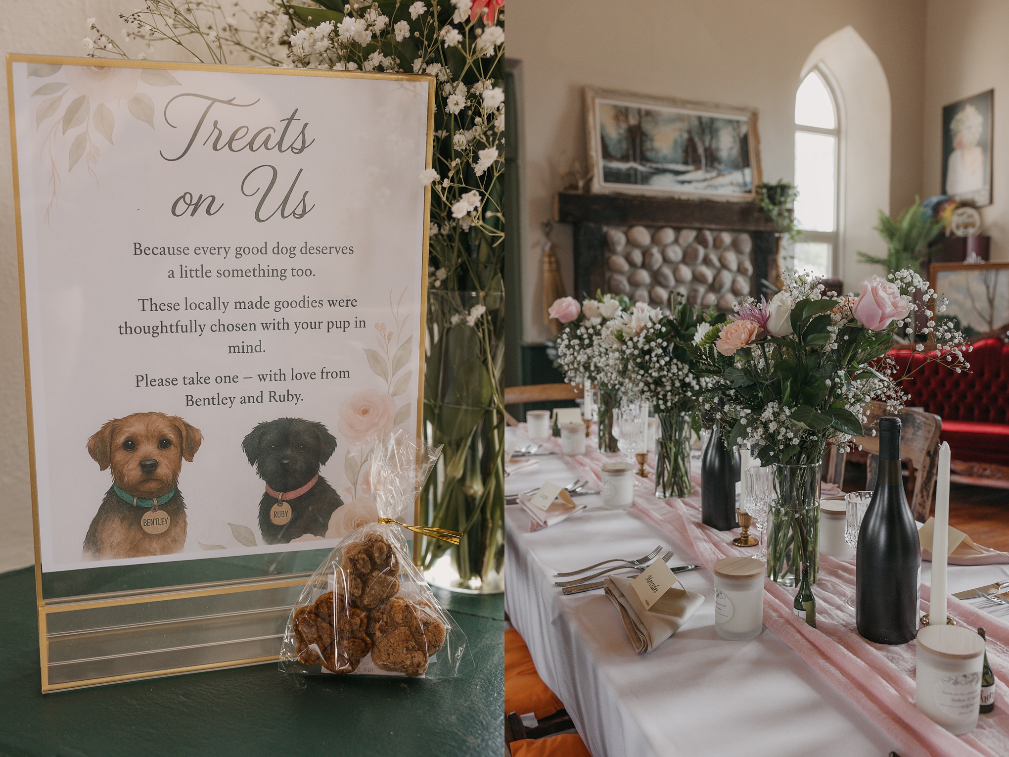 dog treat wedding favors