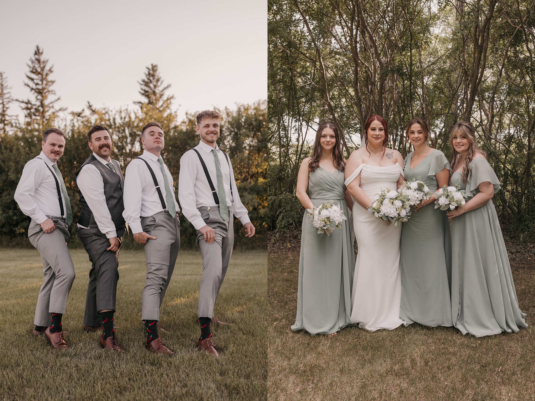 sage and grey wedding photos