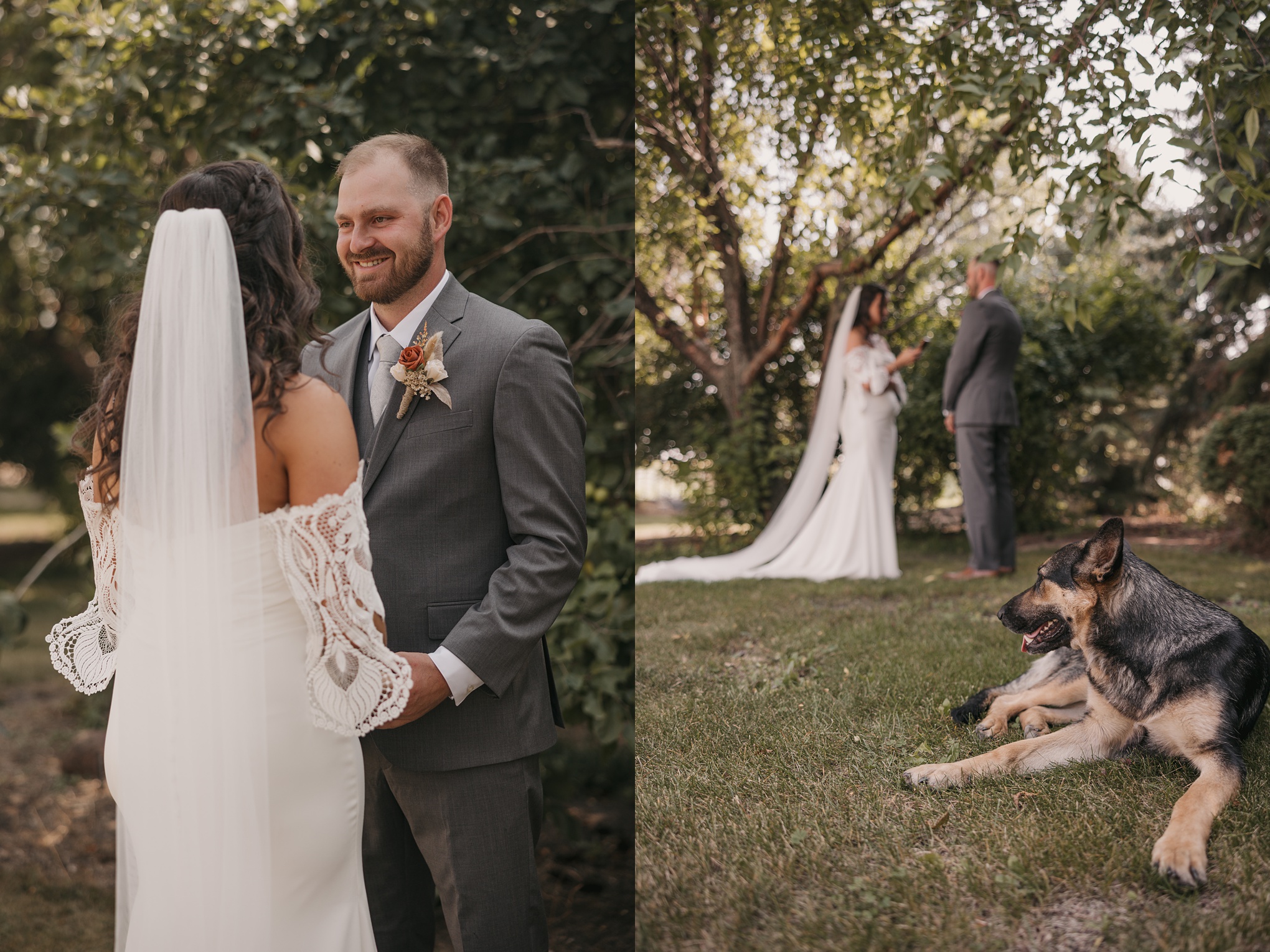 First look wedding photos