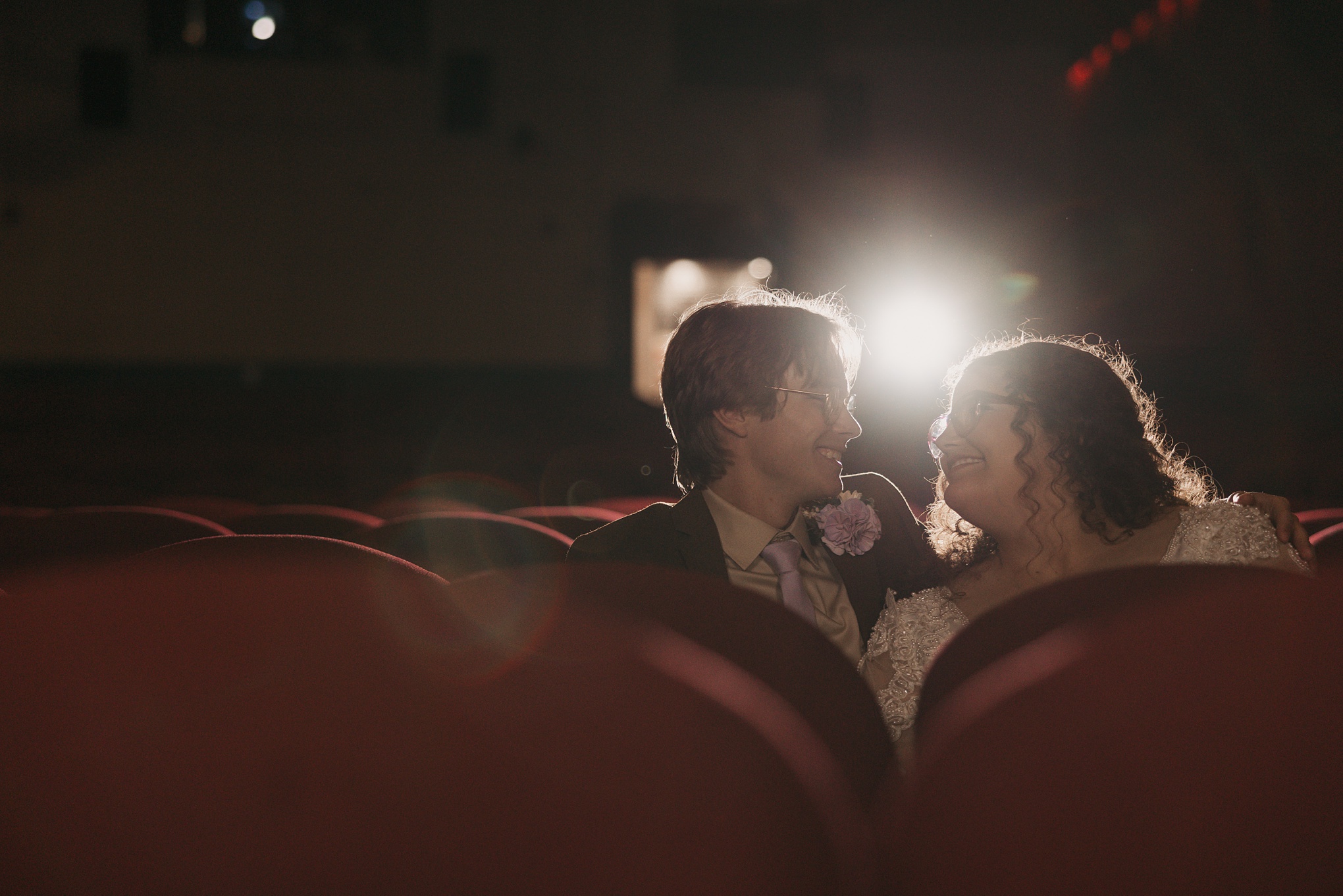 Cinematic Wedding Portraits at Orpheum Theatre Estevan 