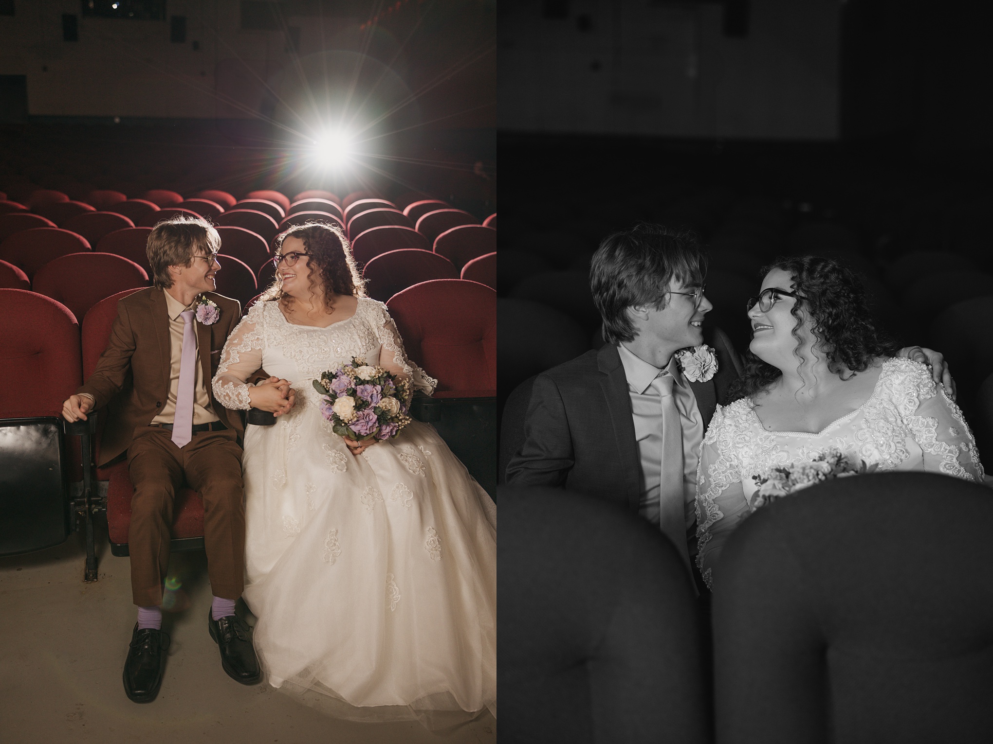 Cinematic Wedding Portraits at Orpheum Theatre Estevan 