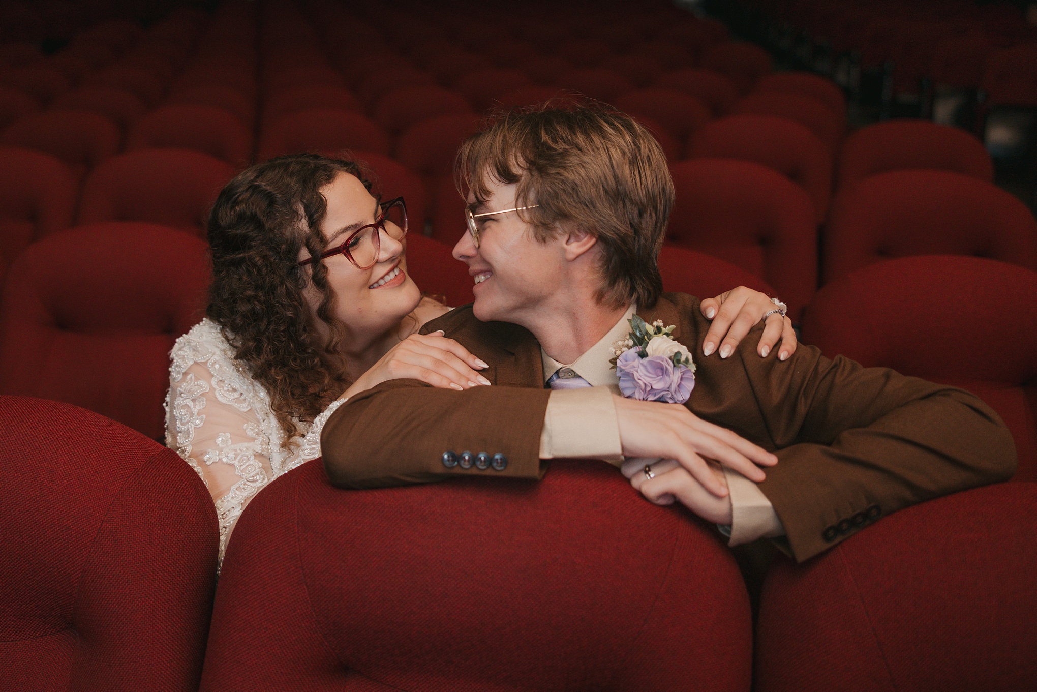 Cinematic Wedding Portraits at Orpheum Theatre Estevan 
