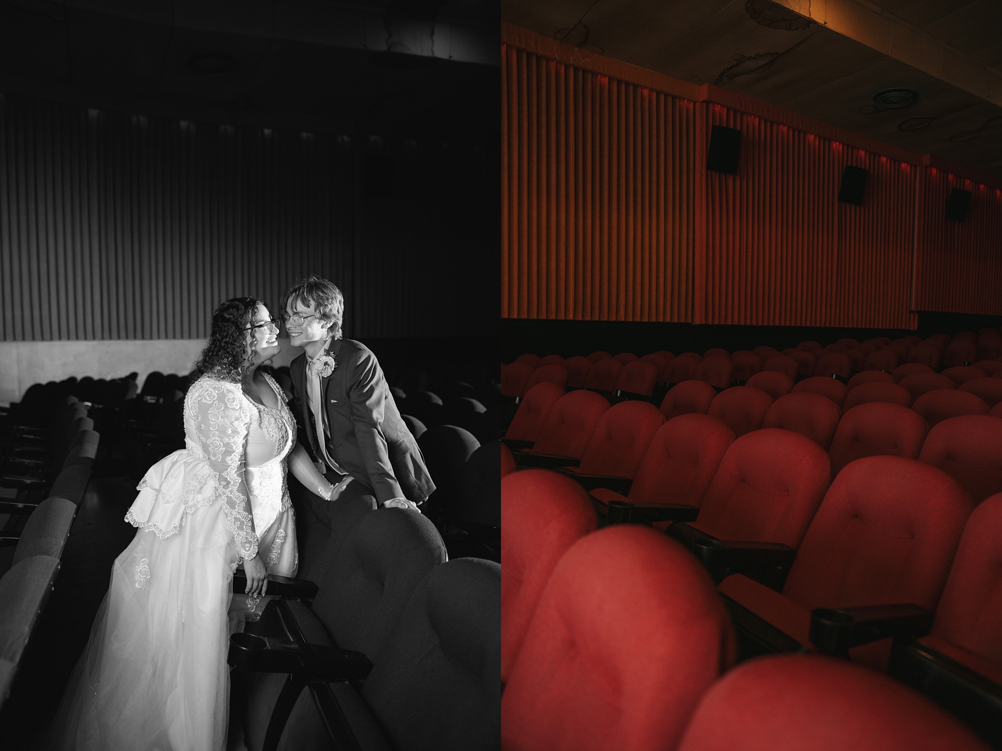 Cinematic Wedding Portraits at Orpheum Theatre Estevan 
