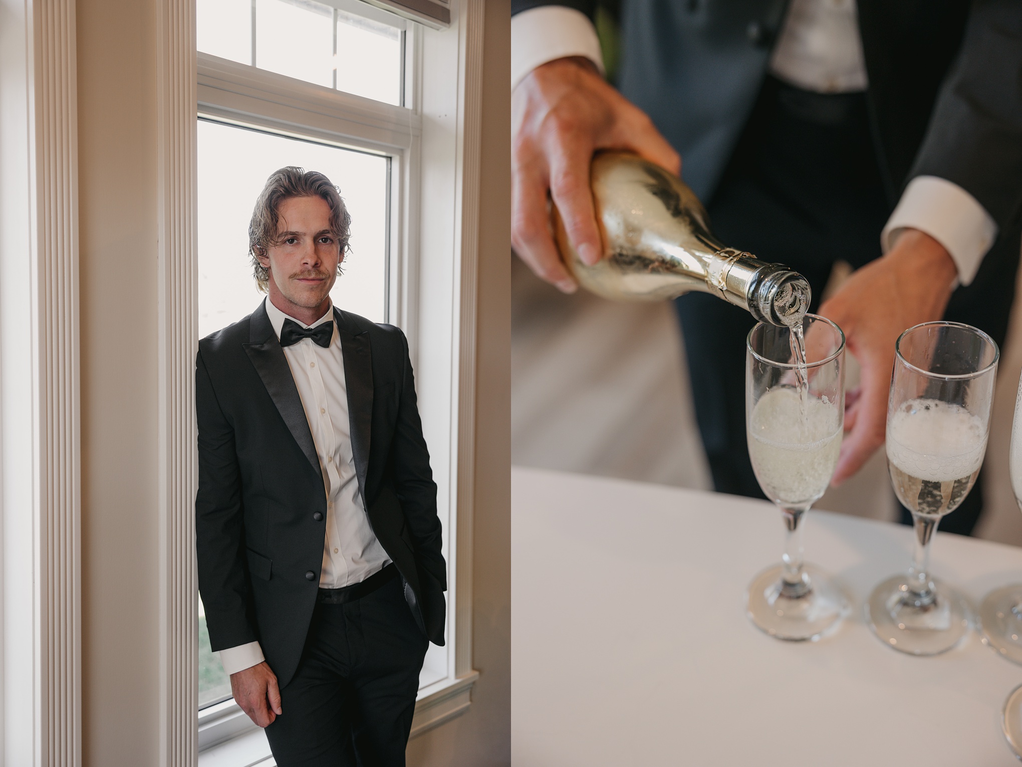 Black and white saskatoon wedding
