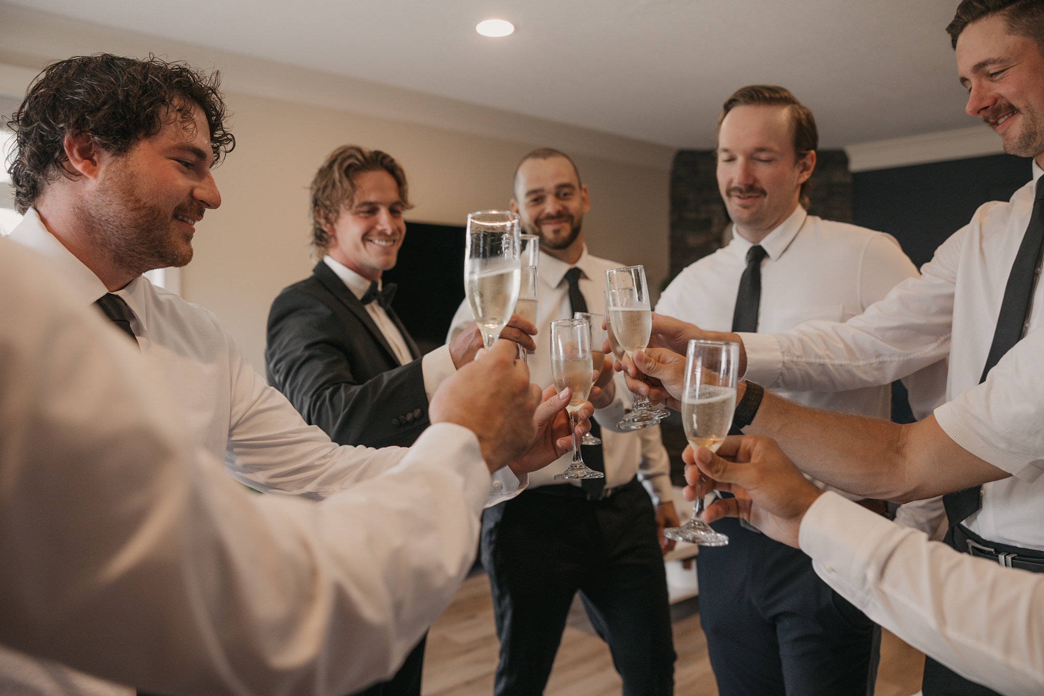 Black and white saskatoon wedding
