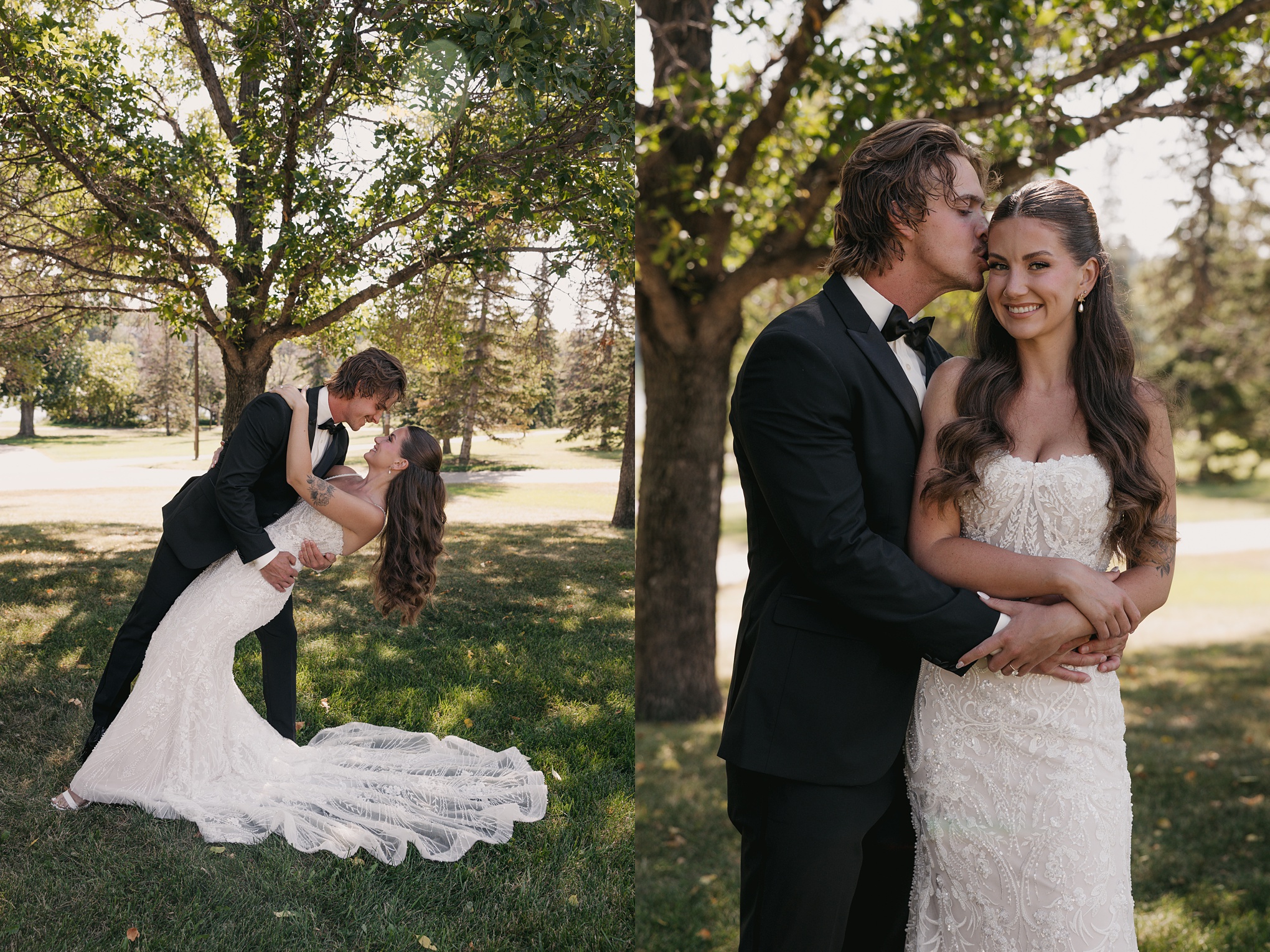 Romantic Black & White Saskatoon Wedding photos